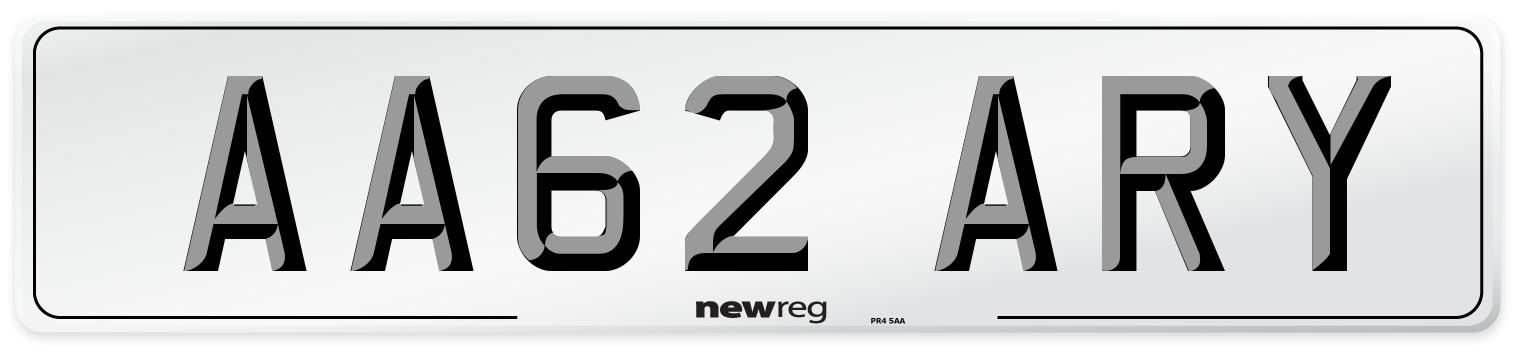 AA62 ARY Number Plate from New Reg